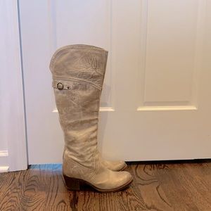Frye over the knee distressed boots